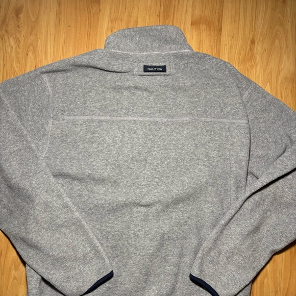 Men’s Grey Nautica Quarter Zip sweatshirt size Large - Picture 7 of 8